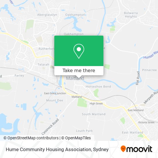 Hume Community Housing Association map