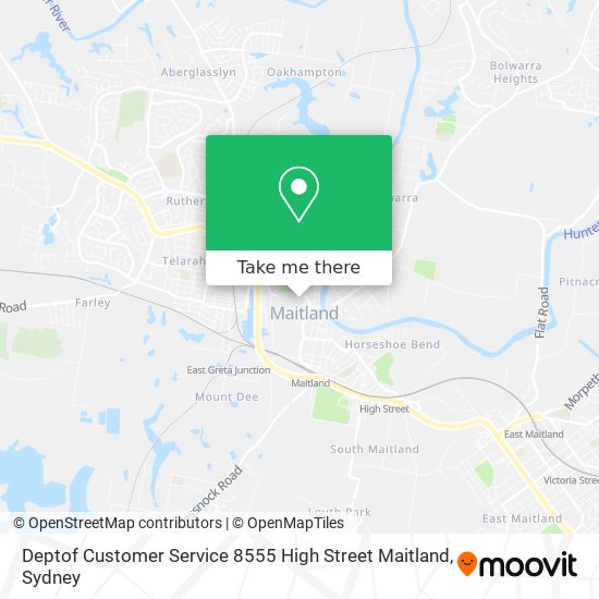 Deptof Customer Service 8555 High Street Maitland map