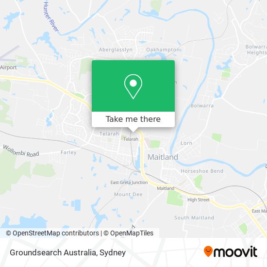 Mapa Groundsearch Australia