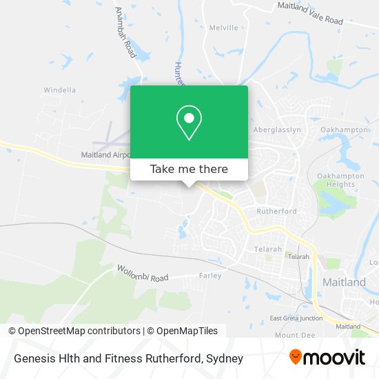 Genesis Hlth and Fitness Rutherford map