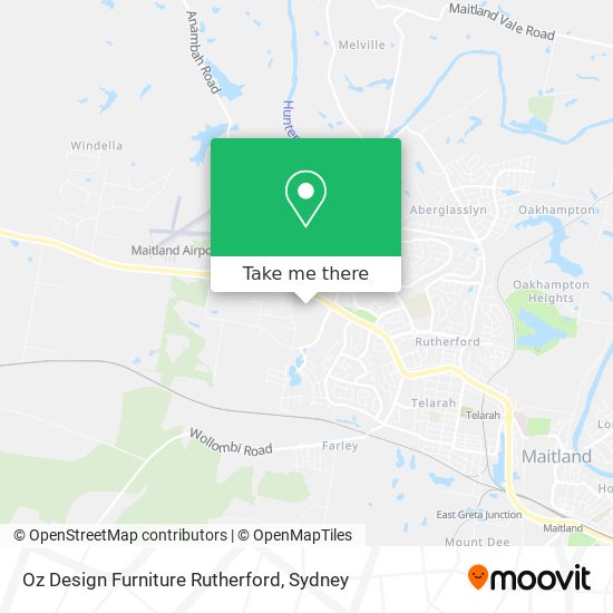 Oz Design Furniture Rutherford map