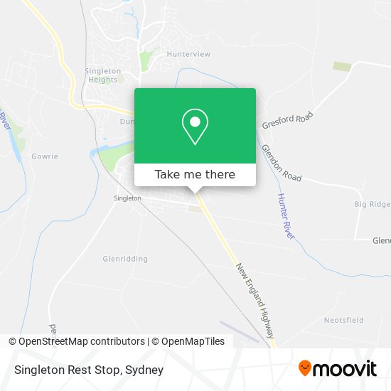 Singleton Rest Stop map