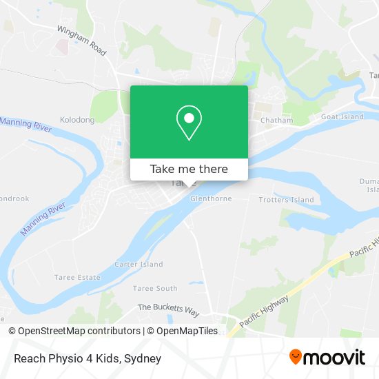 Reach Physio 4 Kids map