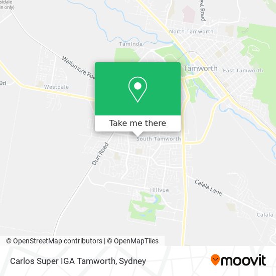 Carlos Super IGA Tamworth map