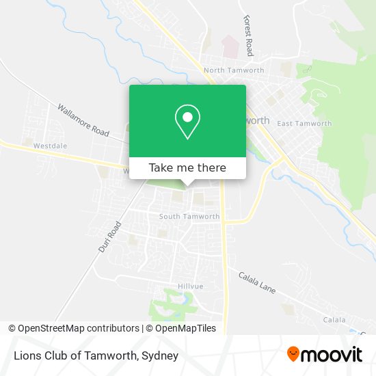 Lions Club of Tamworth map