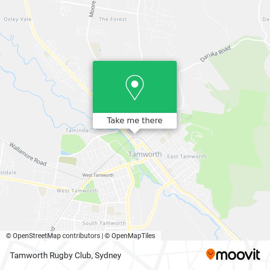 Mapa Tamworth Rugby Club