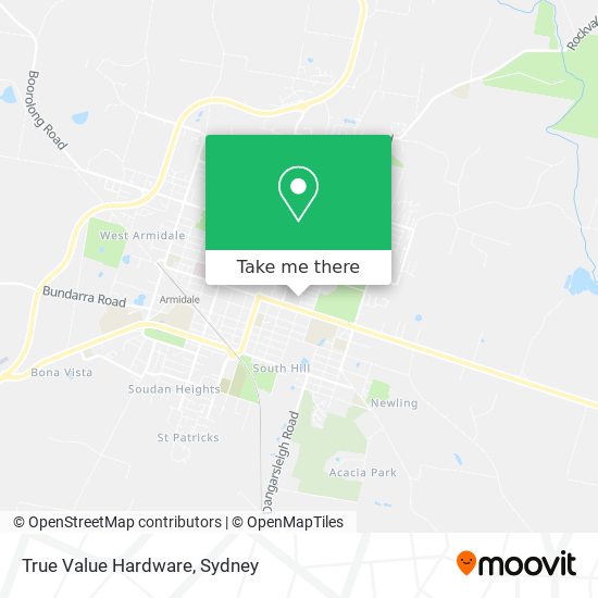 True Value Hardware map