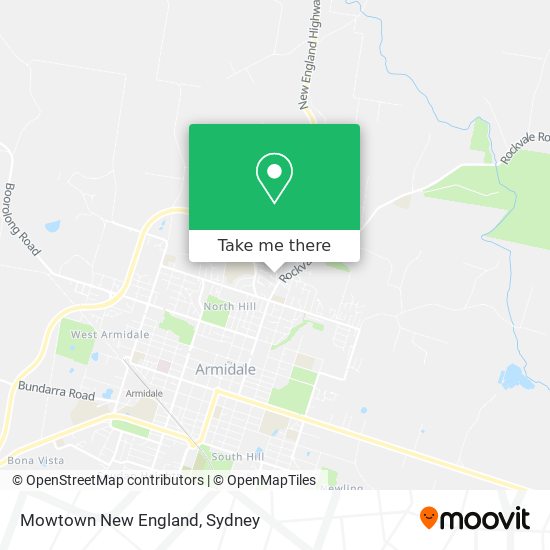 Mapa Mowtown New England