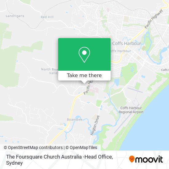 Mapa The Foursquare Church Australia -Head Office