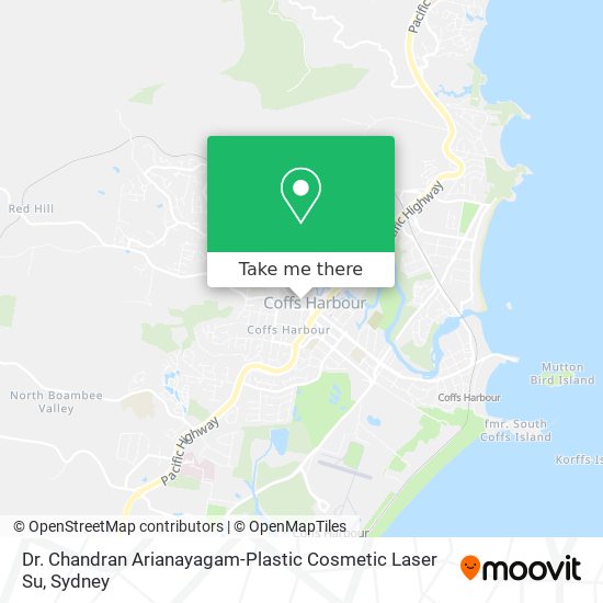 Dr. Chandran Arianayagam-Plastic Cosmetic Laser Su map