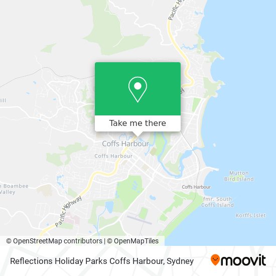 Reflections Holiday Parks Coffs Harbour map