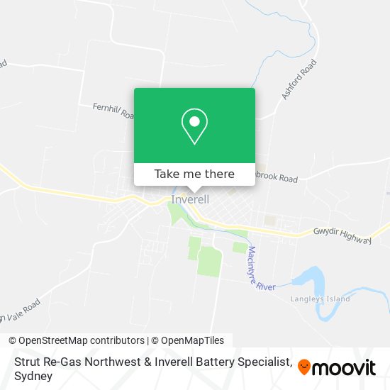 Strut Re-Gas Northwest & Inverell Battery Specialist map