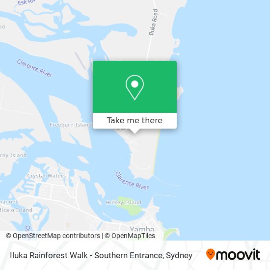 Iluka Rainforest Walk - Southern Entrance map
