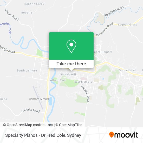 Specialty Pianos - Dr Fred Cole map