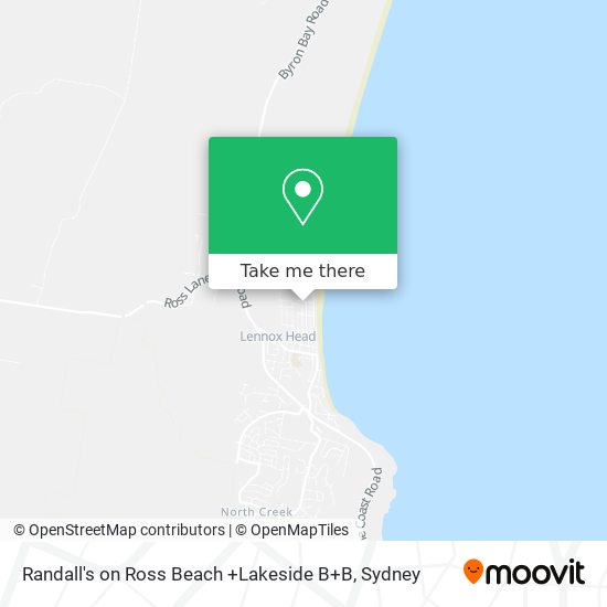 Randall's on Ross Beach +Lakeside B+B map