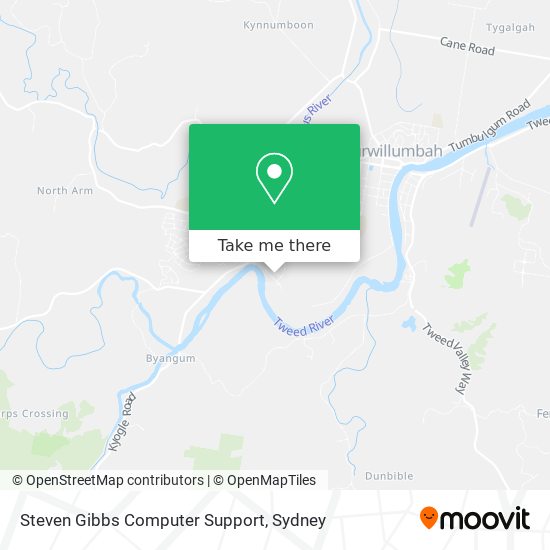 Steven Gibbs Computer Support map