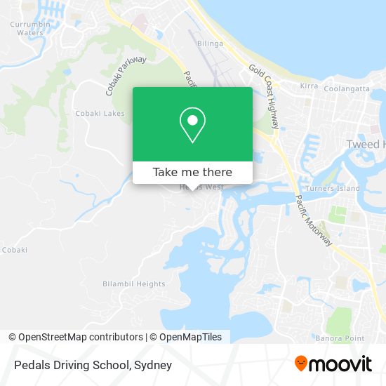 Pedals Driving School map