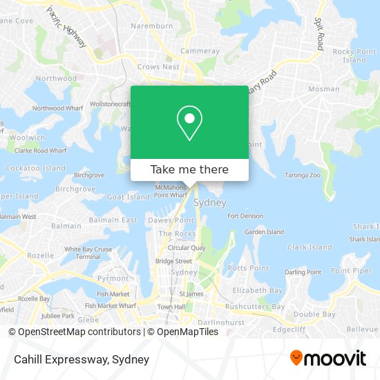 Mapa Cahill Expressway