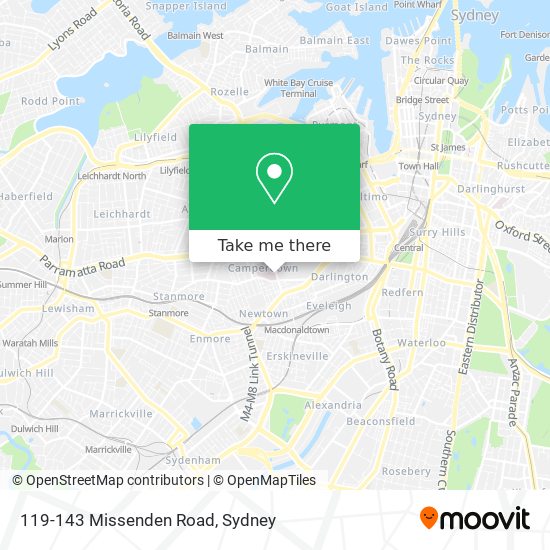 119-143 Missenden Road map