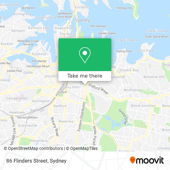 86 Flinders Street map