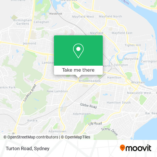 Mapa Turton Road