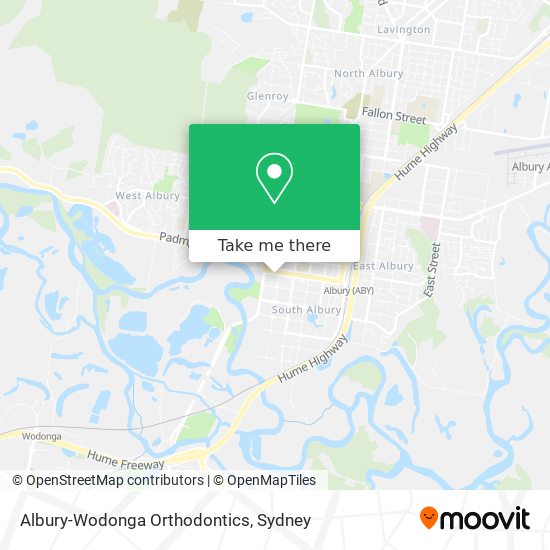 Mapa Albury-Wodonga Orthodontics