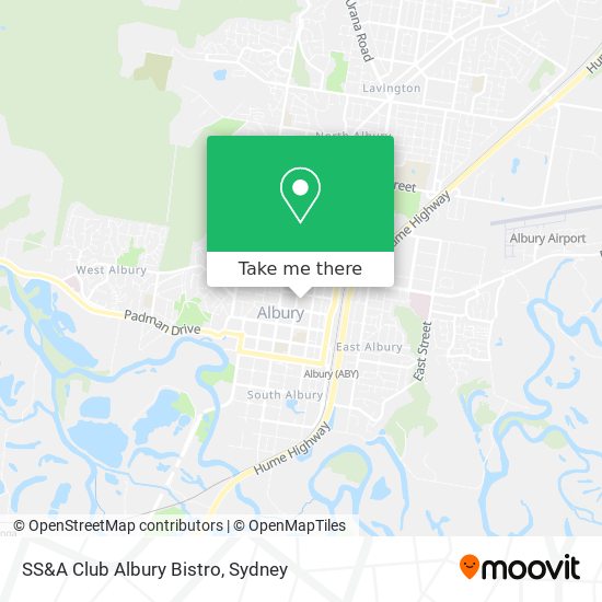 SS&A Club Albury Bistro map