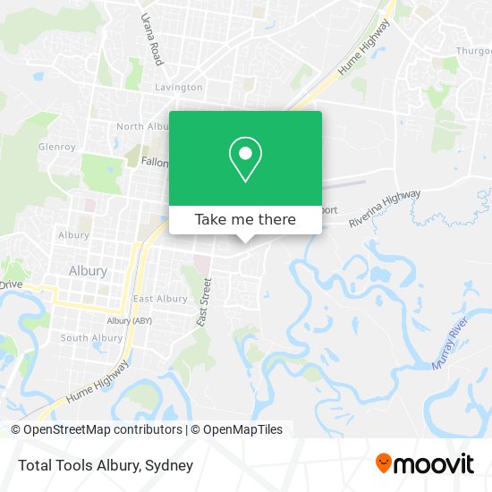 Total Tools Albury map