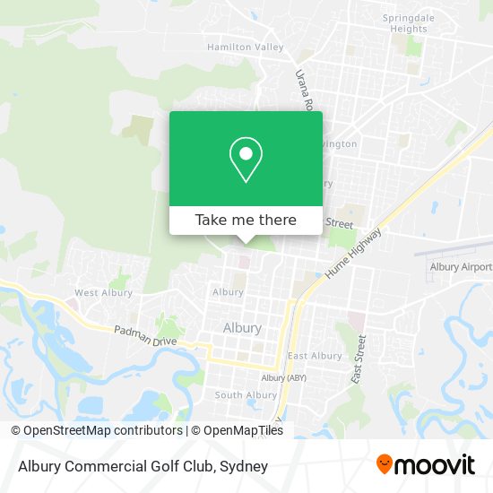 Mapa Albury Commercial Golf Club