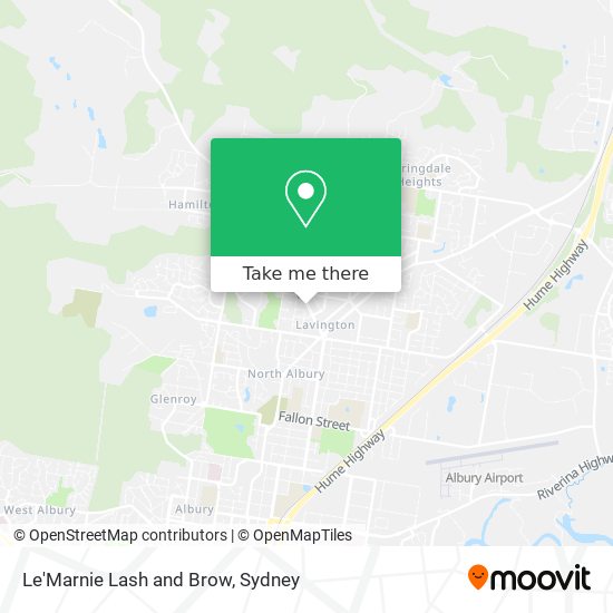 Le'Marnie Lash and Brow map