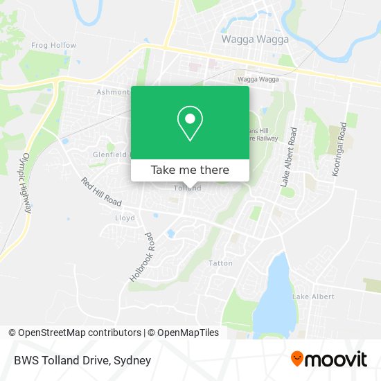 Mapa BWS Tolland Drive