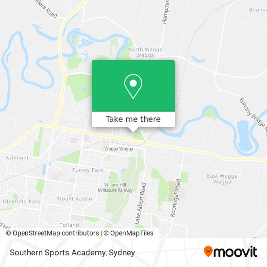 Mapa Southern Sports Academy