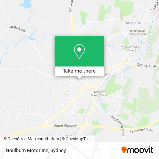 Goulburn Motor Inn map
