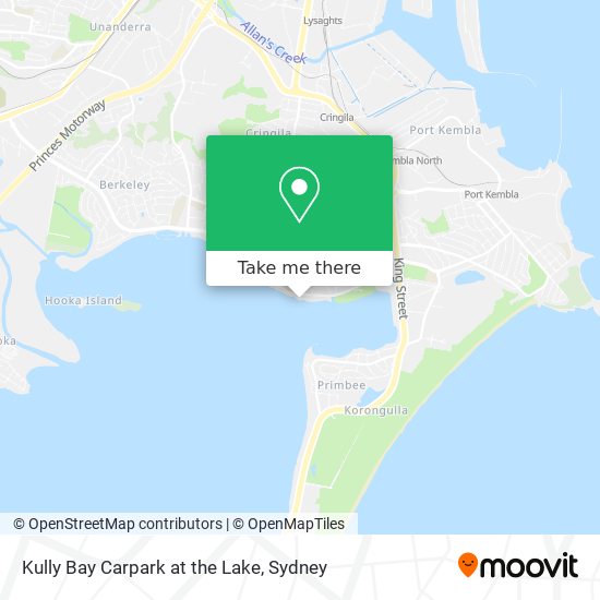 Kully Bay Carpark at the Lake map