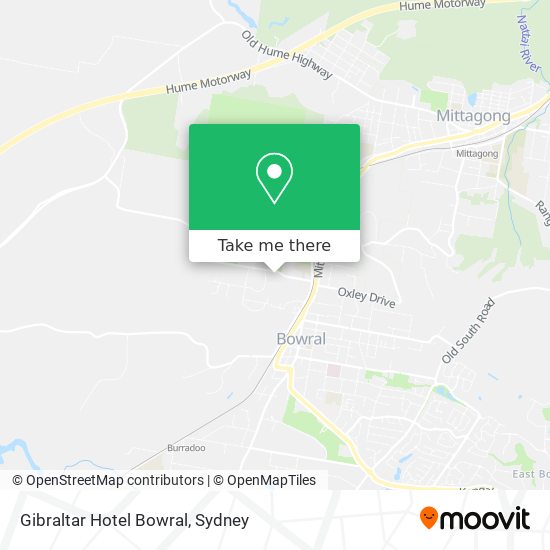 Mapa Gibraltar Hotel Bowral