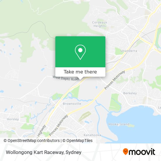 Wollongong Kart Raceway map