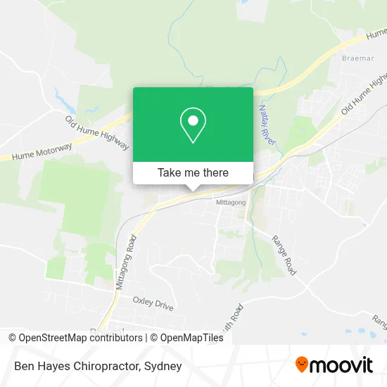 Ben Hayes Chiropractor map