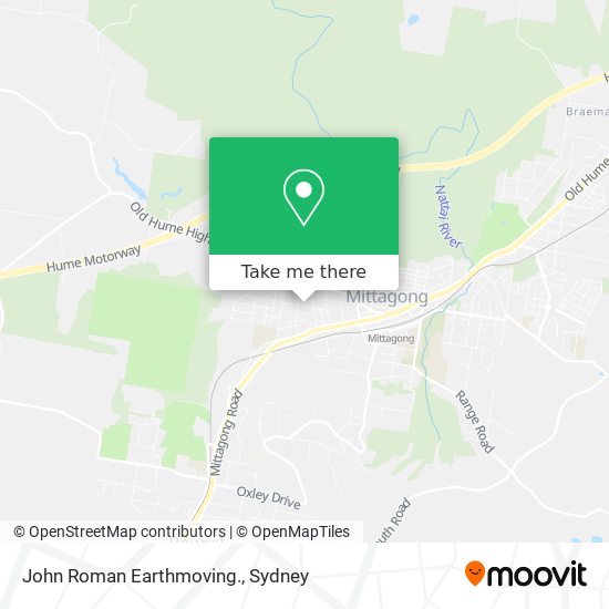 John Roman Earthmoving. map