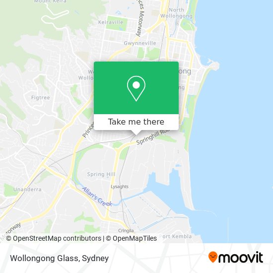 Mapa Wollongong Glass