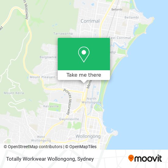 Totally Workwear Wollongong map