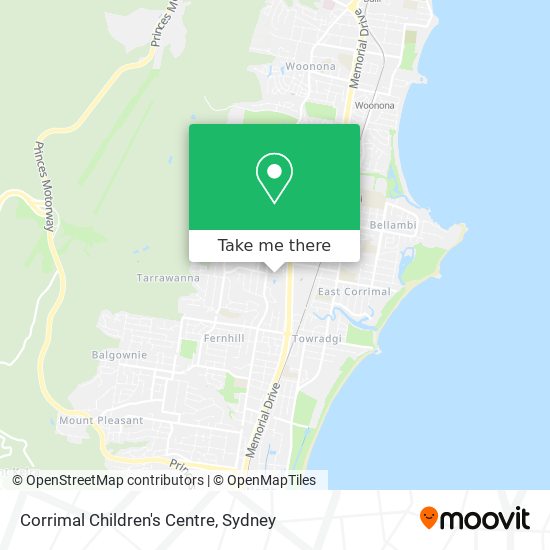 Mapa Corrimal Children's Centre