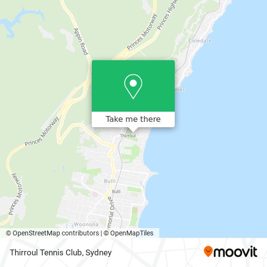 Mapa Thirroul Tennis Club