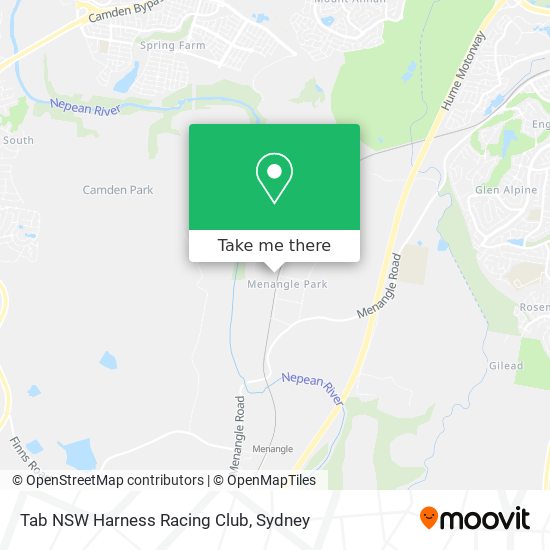 Mapa Tab NSW Harness Racing Club