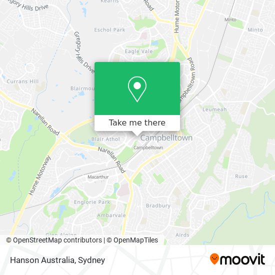 Hanson Australia map