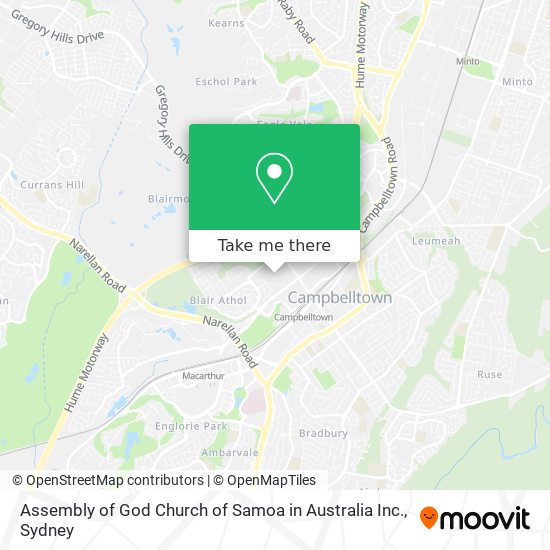 Assembly of God Church of Samoa in Australia Inc. map