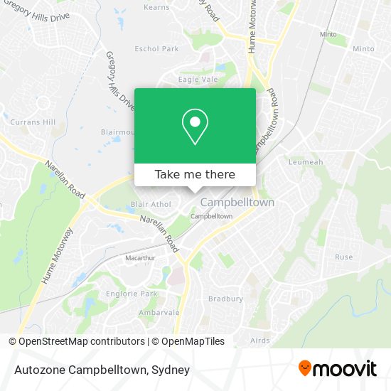 Autozone Campbelltown map