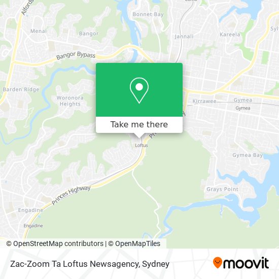 Zac-Zoom Ta Loftus Newsagency map