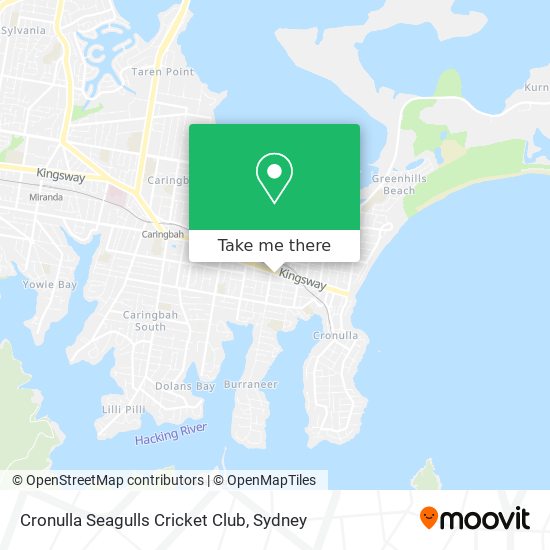 Mapa Cronulla Seagulls Cricket Club