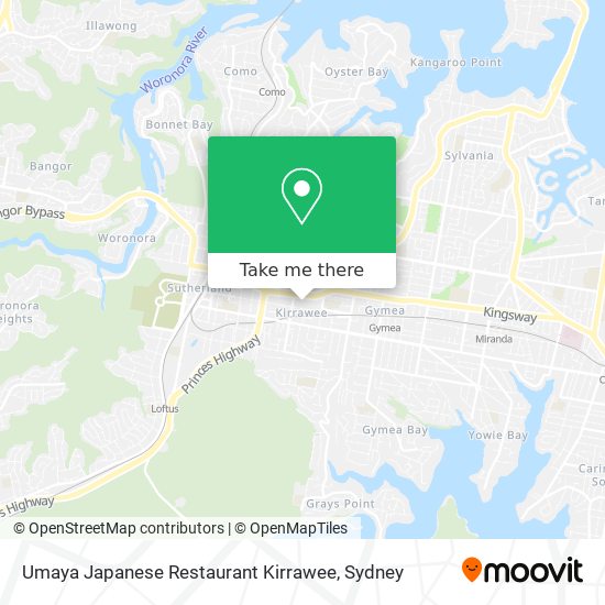 Mapa Umaya Japanese Restaurant Kirrawee