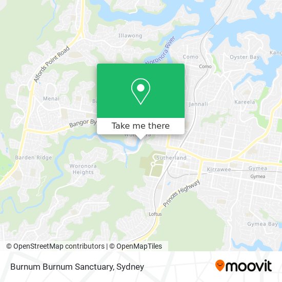 Burnum Burnum Sanctuary map